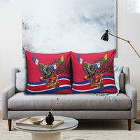 Nepal Constitution Day Pillow Cover Himalayan Temples Danphe Himalayan Monal Floral