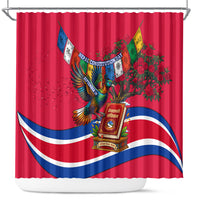 Nepal Constitution Day Shower Curtain Himalayan Temples Danphe Himalayan Monal Floral