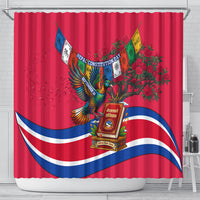 Nepal Constitution Day Shower Curtain Himalayan Temples Danphe Himalayan Monal Floral