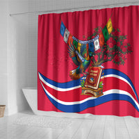 Nepal Constitution Day Shower Curtain Himalayan Temples Danphe Himalayan Monal Floral