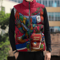Nepal Constitution Day Sleeveless Puffer Jacket Himalayan Temples Danphe Himalayan Monal Floral