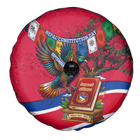 Nepal Constitution Day Spare Tire Cover Himalayan Temples Danphe Himalayan Monal Floral