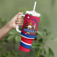 Nepal Constitution Day Tumbler With Handle Himalayan Temples Danphe Himalayan Monal Floral