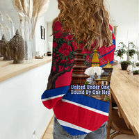 Nepal Constitution Day Women Casual Shirt Himalayan Temples Danphe Himalayan Monal Floral