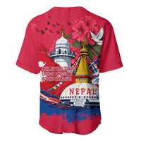 Nepal Constitution Day September 19 Baseball Jersey Himalayan Temples Heritage Flag Dove