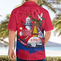 Nepal Constitution Day September 19 Hawaiian Shirt Himalayan Temples Heritage Flag Dove