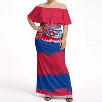 Nepal Constitution Day September 19 Off Shoulder Maxi Dress Himalayan Temples Heritage Flag Dove