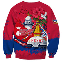 Nepal Constitution Day September 19 Sweatshirt Himalayan Temples Heritage Flag Dove