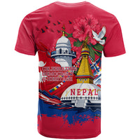 Nepal Constitution Day September 19 T Shirt Himalayan Temples Heritage Flag Dove