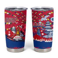 Nepal Constitution Day September 19 Tumbler Cup Himalayan Temples Heritage Flag Dove
