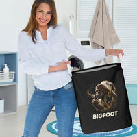 Bigfoot Blowing Wishes Dandelion Laundry Basket Vintage Sasquatch Art Forest Mountain Nature