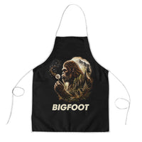 Bigfoot Blowing Wishes Dandelion Apron Vintage Sasquatch Art Forest Mountain Nature