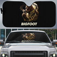 Bigfoot Blowing Wishes Dandelion Auto Sun Shade Vintage Sasquatch Art Forest Mountain Nature