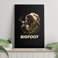 Bigfoot Blowing Wishes Dandelion Canvas Wall Art Vintage Sasquatch Art Forest Mountain Nature