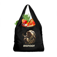 Bigfoot Blowing Wishes Dandelion Grocery Bag Vintage Sasquatch Art Forest Mountain Nature