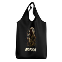 Bigfoot Blowing Wishes Dandelion Grocery Bag Vintage Sasquatch Art Forest Mountain Nature