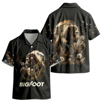 Bigfoot Blowing Wishes Dandelion Kid Hawaiian Shirt Vintage Sasquatch Art Forest Mountain Nature