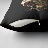 Bigfoot Blowing Wishes Dandelion Pillow Cover Vintage Sasquatch Art Forest Mountain Nature