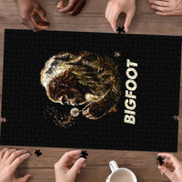 Bigfoot Blowing Wishes Dandelion Puzzle Vintage Sasquatch Art Forest Mountain Nature