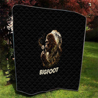 Bigfoot Blowing Wishes Dandelion Quilt Vintage Sasquatch Art Forest Mountain Nature