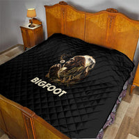 Bigfoot Blowing Wishes Dandelion Quilt Vintage Sasquatch Art Forest Mountain Nature
