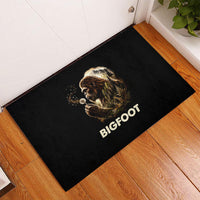 Bigfoot Blowing Wishes Dandelion Rubber Doormat Vintage Sasquatch Art Forest Mountain Nature