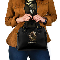 Bigfoot Blowing Wishes Dandelion Shoulder Handbag Vintage Sasquatch Art Forest Mountain Nature