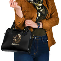 Bigfoot Blowing Wishes Dandelion Shoulder Handbag Vintage Sasquatch Art Forest Mountain Nature
