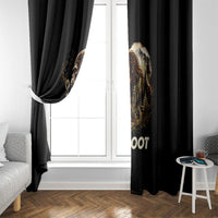 Bigfoot Blowing Wishes Dandelion Window Curtain Vintage Sasquatch Art Forest Mountain Nature