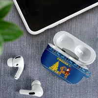 Sweden Christmas AirPods Case with Gnome Yule Goat Royal Crest and Nordic Pattern - Wonder Print Shop