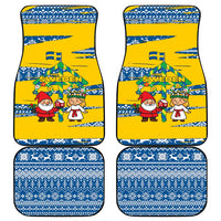 Sweden Christmas Car Mats with Santa Lucia Girl Midsummer Pole Swedish Flag and Nordic Pattern Design - Wonder Print Shop