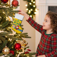 Sweden Christmas Stocking with Santa Lucia Girl Midsummer Pole Swedish Flag and Nordic Pattern Design - Wonder Print Shop