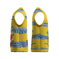 Sweden Christmas Knitted V-Neck Vest with Santa Lucia Girl Midsummer Pole Swedish Flag and Nordic Pattern Design - Wonder Print Shop