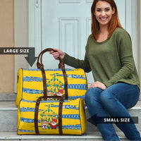 Sweden Christmas Travel Bag with Santa Lucia Girl Midsummer Pole Swedish Flag and Nordic Pattern Design - Wonder Print Shop