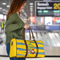 Sweden Christmas Travel Bag with Santa Lucia Girl Midsummer Pole Swedish Flag and Nordic Pattern Design - Wonder Print Shop