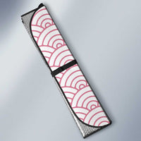 Japan Christmas Auto Sun Shade with Sleeping Polar Bear Pine Trees and Chrysanthemum Crest Pattern - Wonder Print Shop