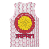 Japan Christmas Basketball Jersey with Sleeping Polar Bear Pine Trees and Chrysanthemum Crest Pattern - Wonder Print Shop