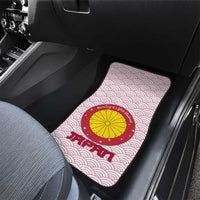 Japan Christmas Car Mats with Sleeping Polar Bear Pine Trees and Chrysanthemum Crest Pattern - Wonder Print Shop