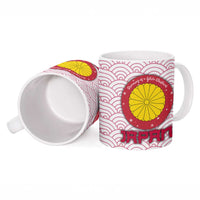 Japan Christmas Ceramic Mug with Sleeping Polar Bear Pine Trees and Chrysanthemum Crest Pattern - Wonder Print Shop