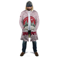 Japan Christmas Cloak with Sleeping Polar Bear Pine Trees and Chrysanthemum Crest Pattern - Wonder Print Shop