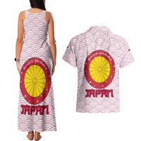 Japan Christmas Couples Matching Tank Maxi Dress and Hawaiian Shirt with Sleeping Polar Bear Pine Trees and Chrysanthemum Crest Pattern - Wonder Print Shop