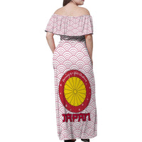 Japan Christmas Family Matching Off Shoulder Maxi Dress and Hawaiian Shirt with Sleeping Polar Bear Pine Trees and Chrysanthemum Crest Pattern - Wonder Print Shop