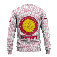 Japan Christmas Ugly Christmas Sweater with Sleeping Polar Bear Pine Trees and Chrysanthemum Crest Pattern - Wonder Print Shop