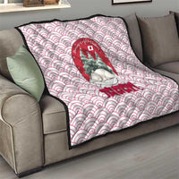 Japan Christmas Quilt with Sleeping Polar Bear Pine Trees and Chrysanthemum Crest Pattern - Wonder Print Shop