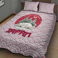 Japan Christmas Quilt Bed Set with Sleeping Polar Bear Pine Trees and Chrysanthemum Crest Pattern - Wonder Print Shop