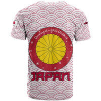 Japan Christmas T Shirt with Sleeping Polar Bear Pine Trees and Chrysanthemum Crest Pattern - Wonder Print Shop