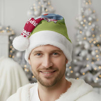 Japan Christmas Santa Hat with Santa Mount Fuji Rising Sun and Festive Pattern Design - Wonder Print Shop