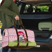Japan Christmas Travel Bag with Santa Mount Fuji Rising Sun and Festive Pattern Design - Wonder Print Shop