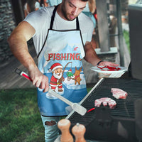 Christmas Fishing Apron with Santa Claus Reindeer Iceberg and Merry Fishmas Design - Wonder Print Shop