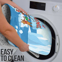 Christmas Fishing Bathroom Set with Santa Claus Reindeer Iceberg and Merry Fishmas Design - Wonder Print Shop